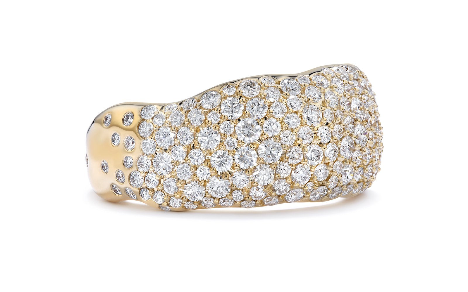 Snow Capped 2.25ct D Flawless Diamond Ring set in 18K Yellow Gold