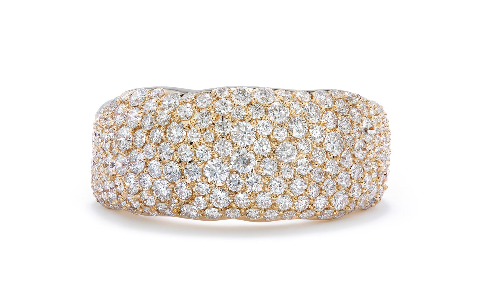 Snow Capped 2.25ct D Flawless Diamond Ring set in 18K Yellow Gold