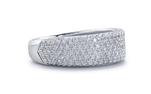 D Flawless Diamond Ring set in 18K White Gold
