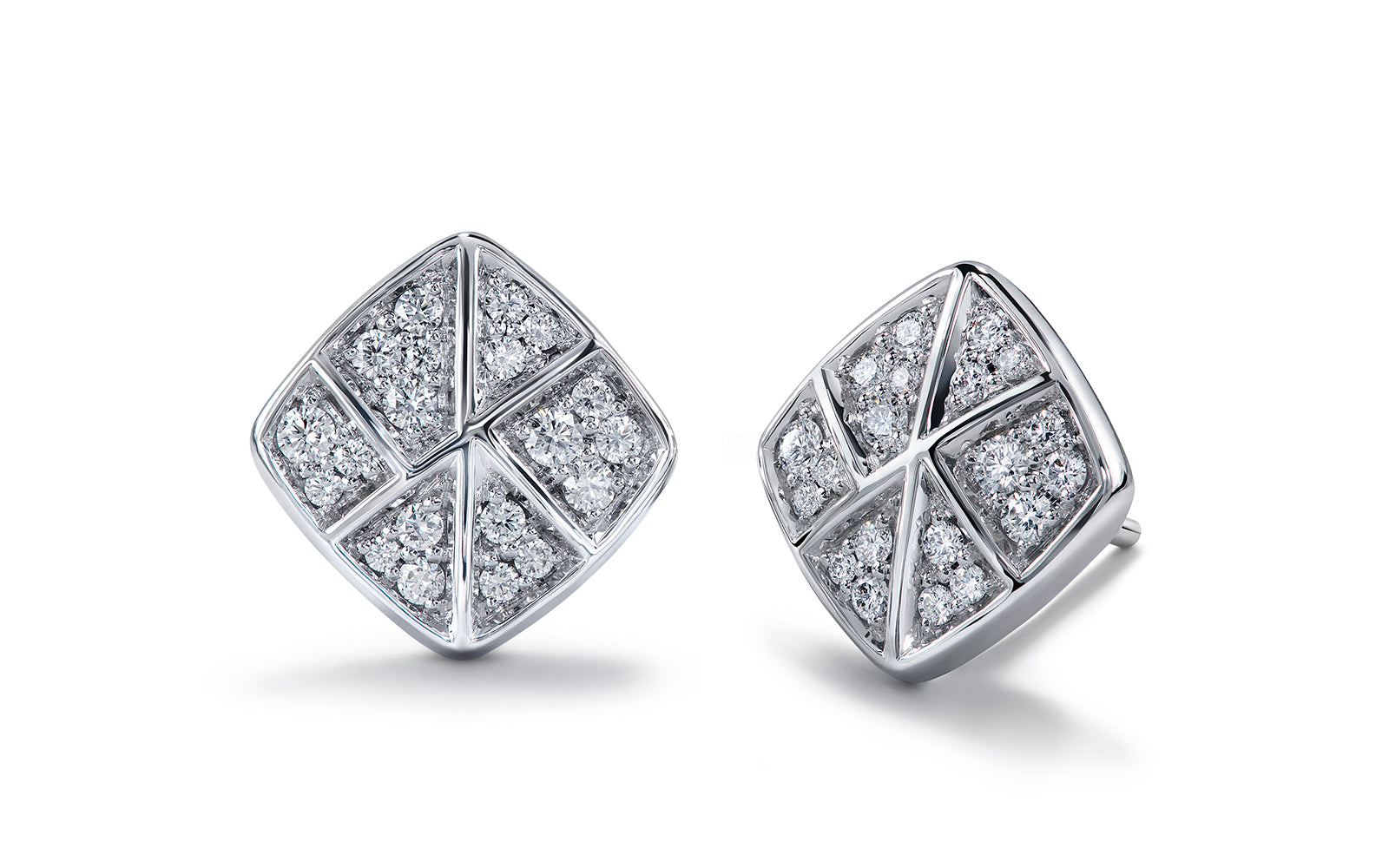 0.38ct D Flawless Diamond Earrings set in 18K White Gold