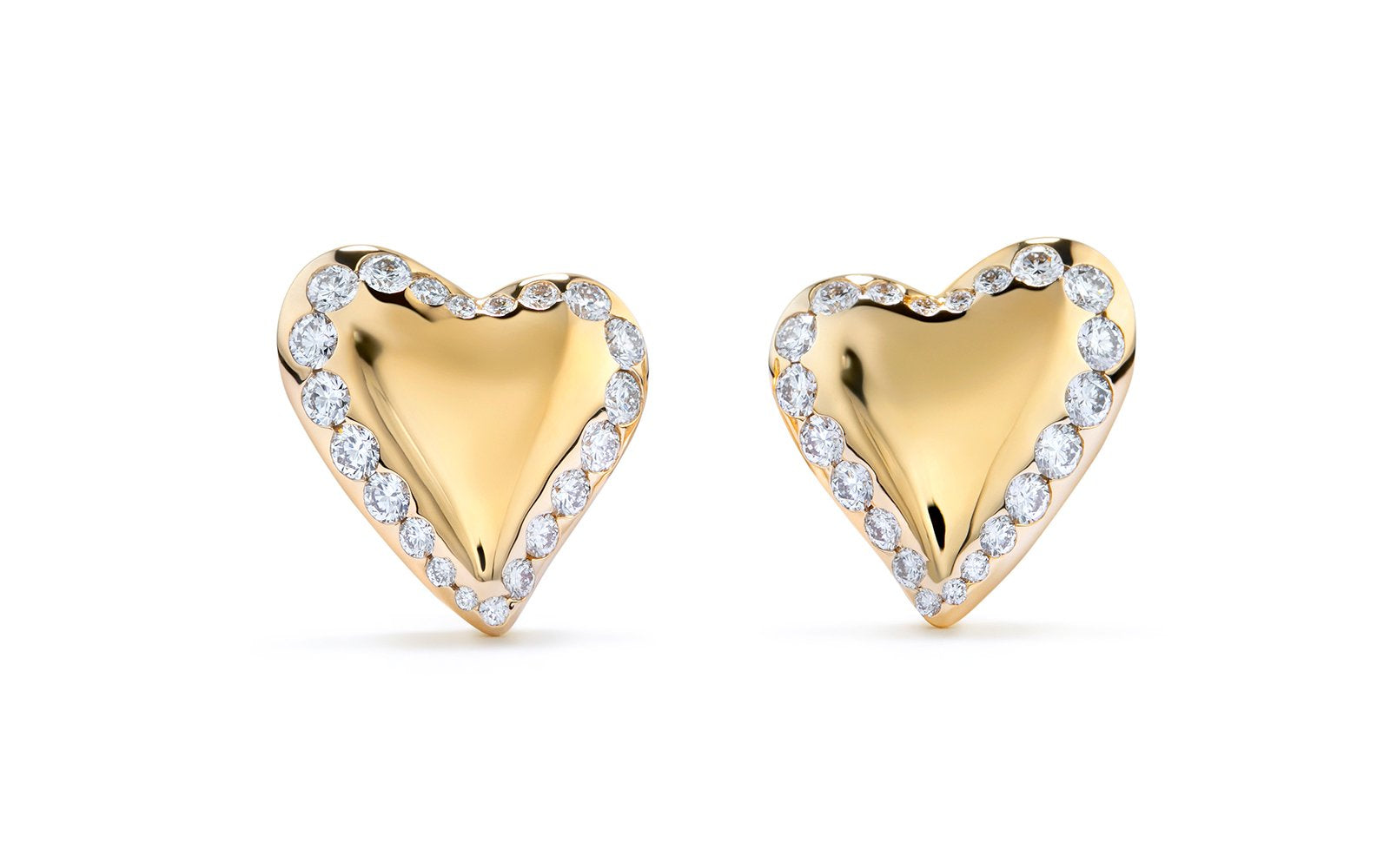 0.5ct D Flawless Diamond Earrings set in 18K Yellow Gold