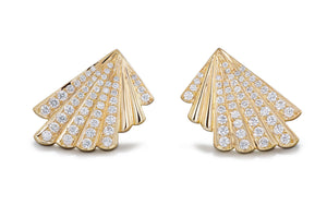 0.68ct D Flawless Diamond Earrings set in 18K Yellow Gold