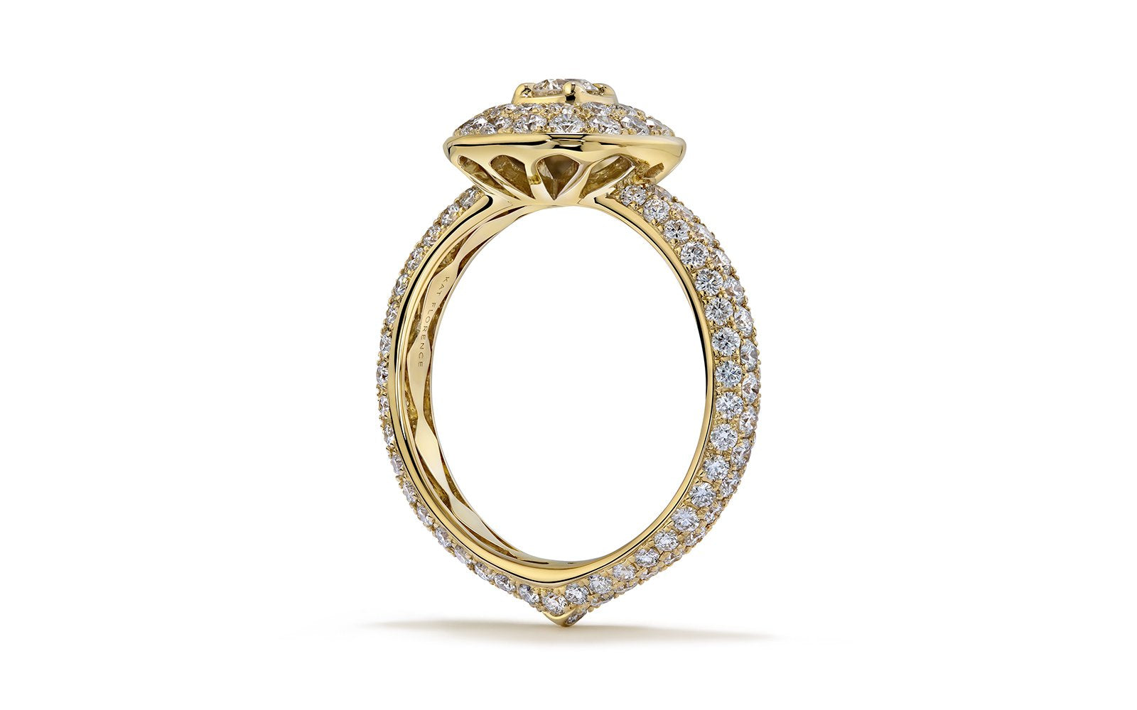 1.95ct D Flawless Diamond Ring set in 18K Yellow Gold
