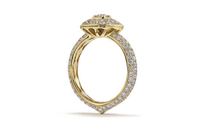 1.95ct D Flawless Diamond Ring set in 18K Yellow Gold