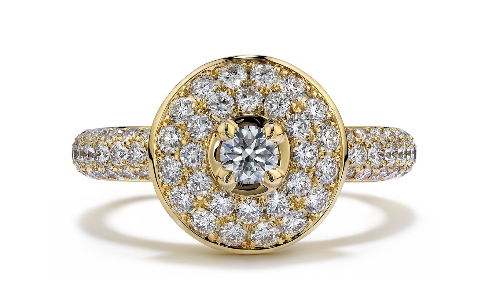 1.95ct D Flawless Diamond Ring set in 18K Yellow Gold