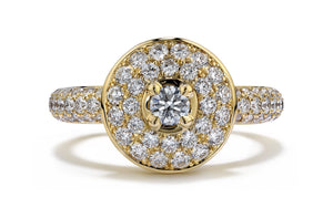 1.95ct D Flawless Diamond Ring set in 18K Yellow Gold