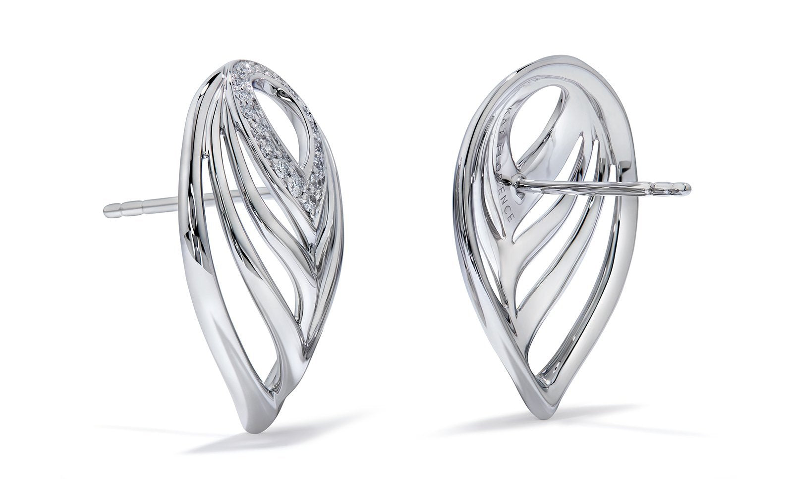 D Flawless Diamond Earrings set in 18K White Gold