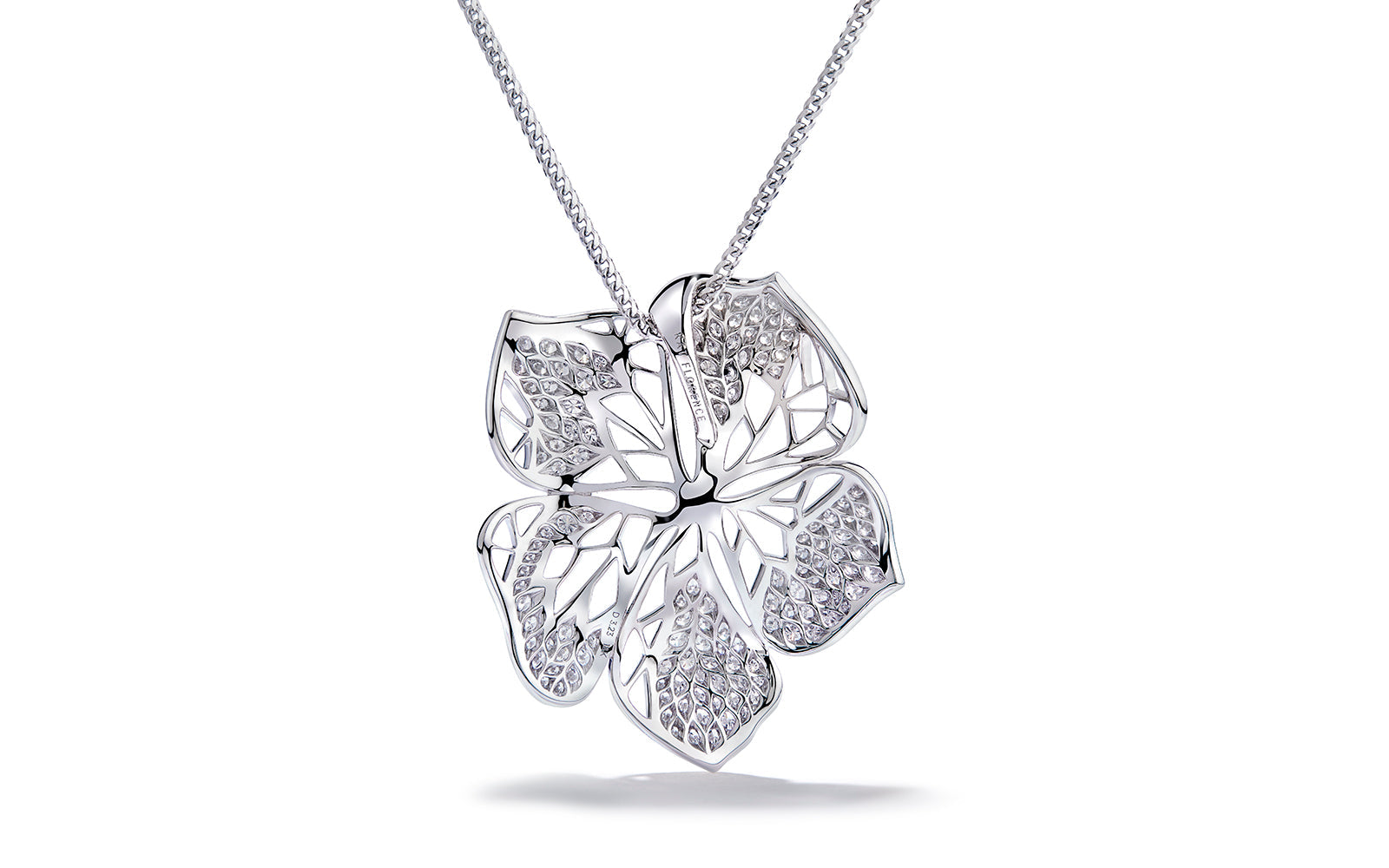 3.23ct D Flawless Diamonds Necklace set in 18K White Gold