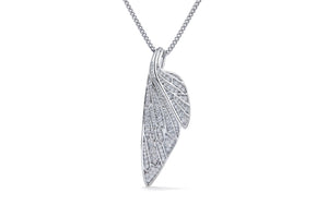 D Flawless Diamond Necklace set in 18K White Gold