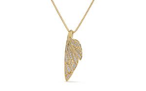 D Flawless Diamond Necklace set in 18K Yellow Gold