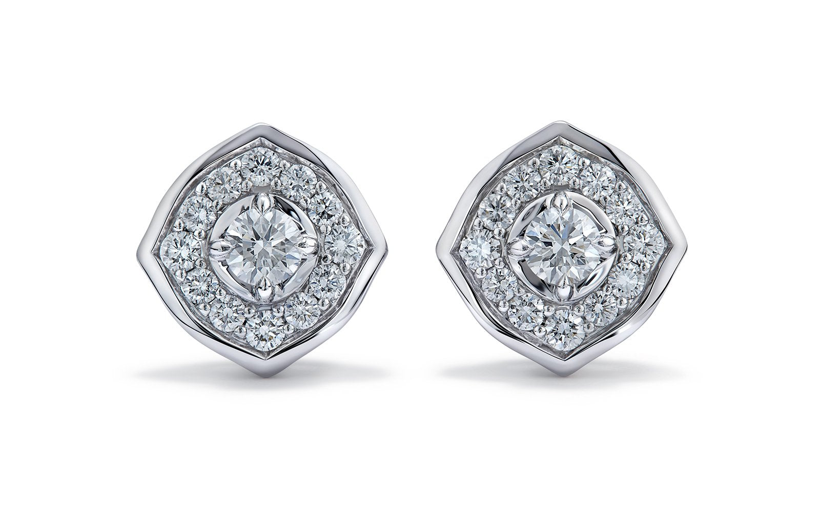 D Flawless Diamond Earrings set in 18K White Gold