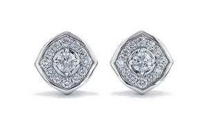 D Flawless Diamond Earrings set in 18K White Gold