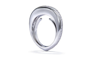 D Flawless Diamond Ring set in 18K White Gold