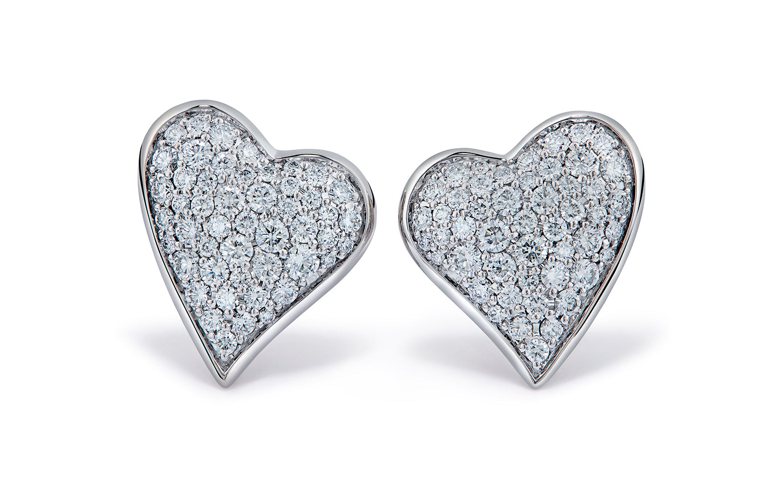 Diamond Sweetheart 0.80ct D Flawless Diamond Earrings set in 18K White Gold