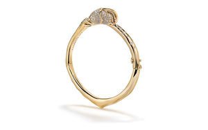 2.85ct D Flawless Diamonds Bangle set in 18K Yellow Gold