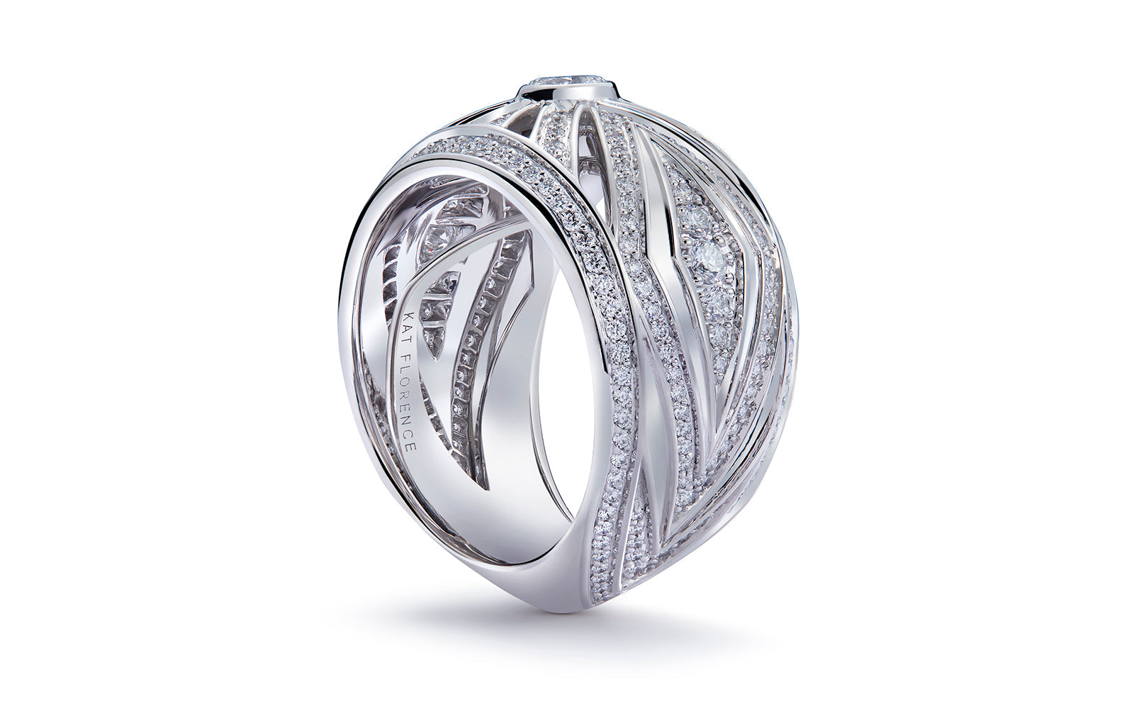 1.27ct D Flawless Diamonds Ring set in 18K White Gold