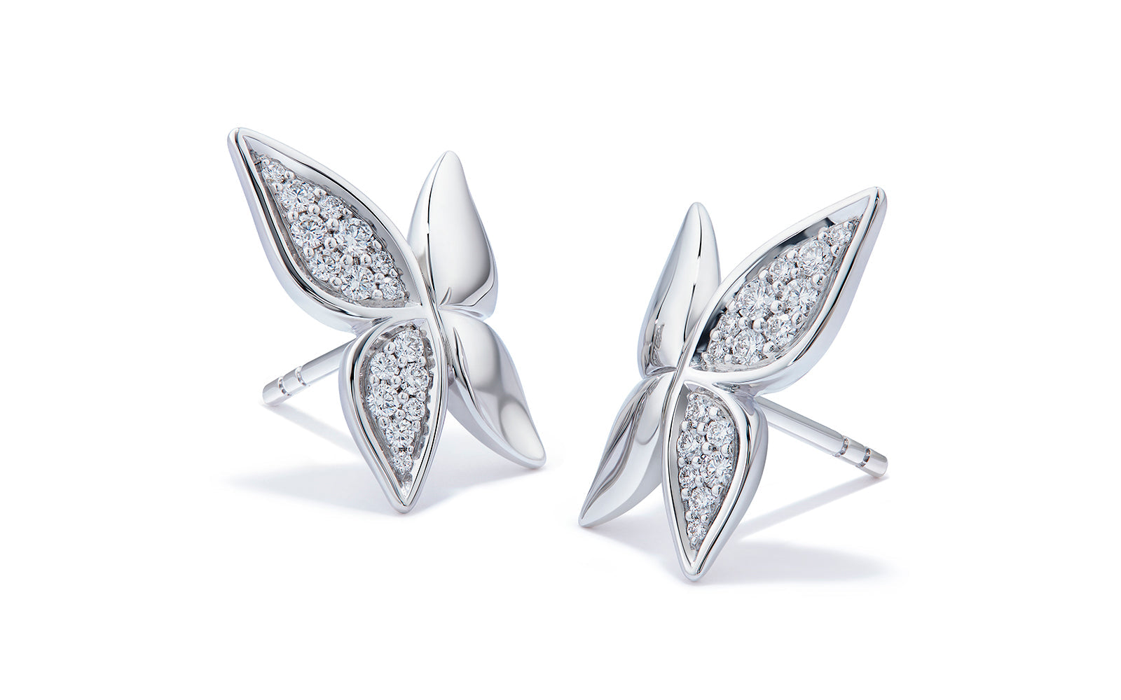 0.22ct D Flawless Diamonds Earrings set in 18K White Gold