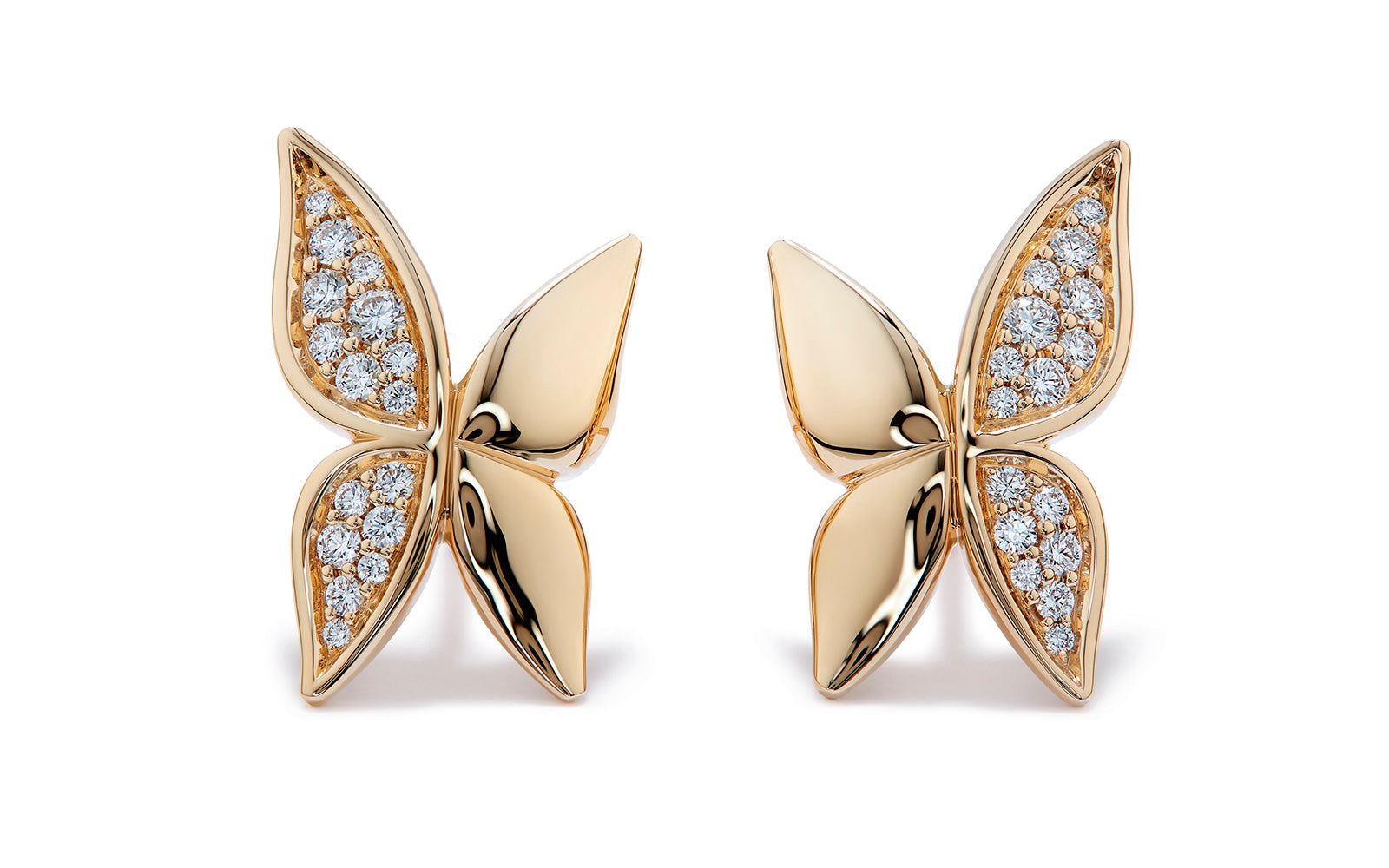 0.22ct D Flawless Diamonds Earrings set in 18K Yellow Gold