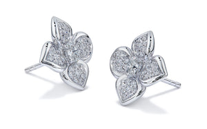 0.72ct D Flawless Diamond Earrings set in 18K White Gold