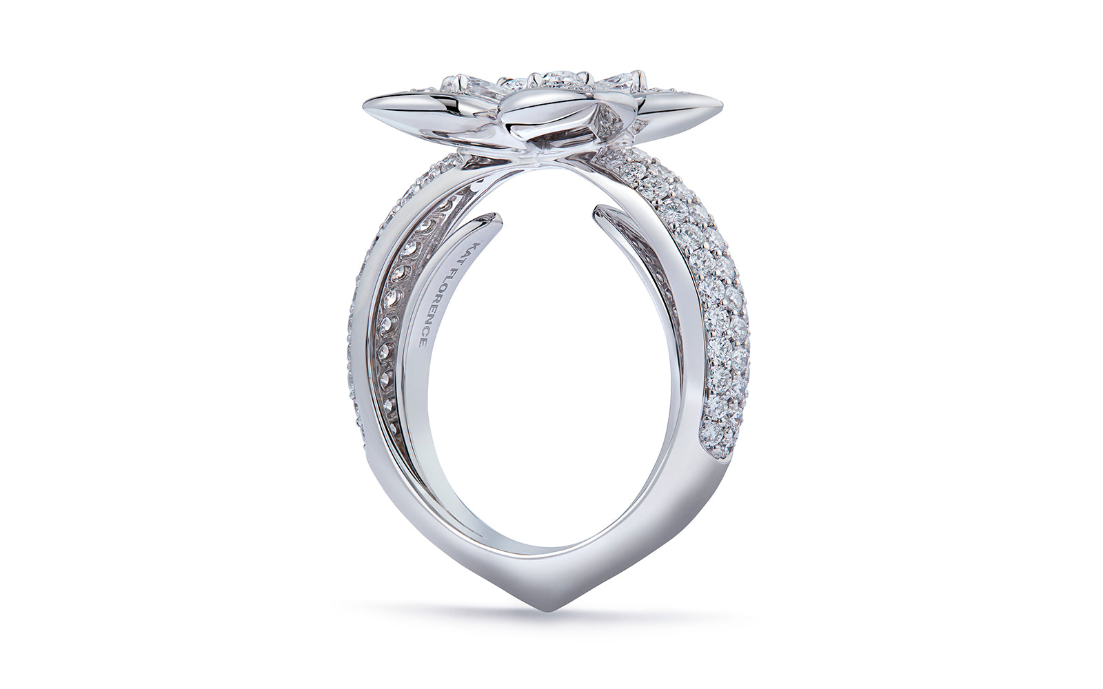 Addys 1.49ct D Flawless Diamond Ring set in 18K White Gold