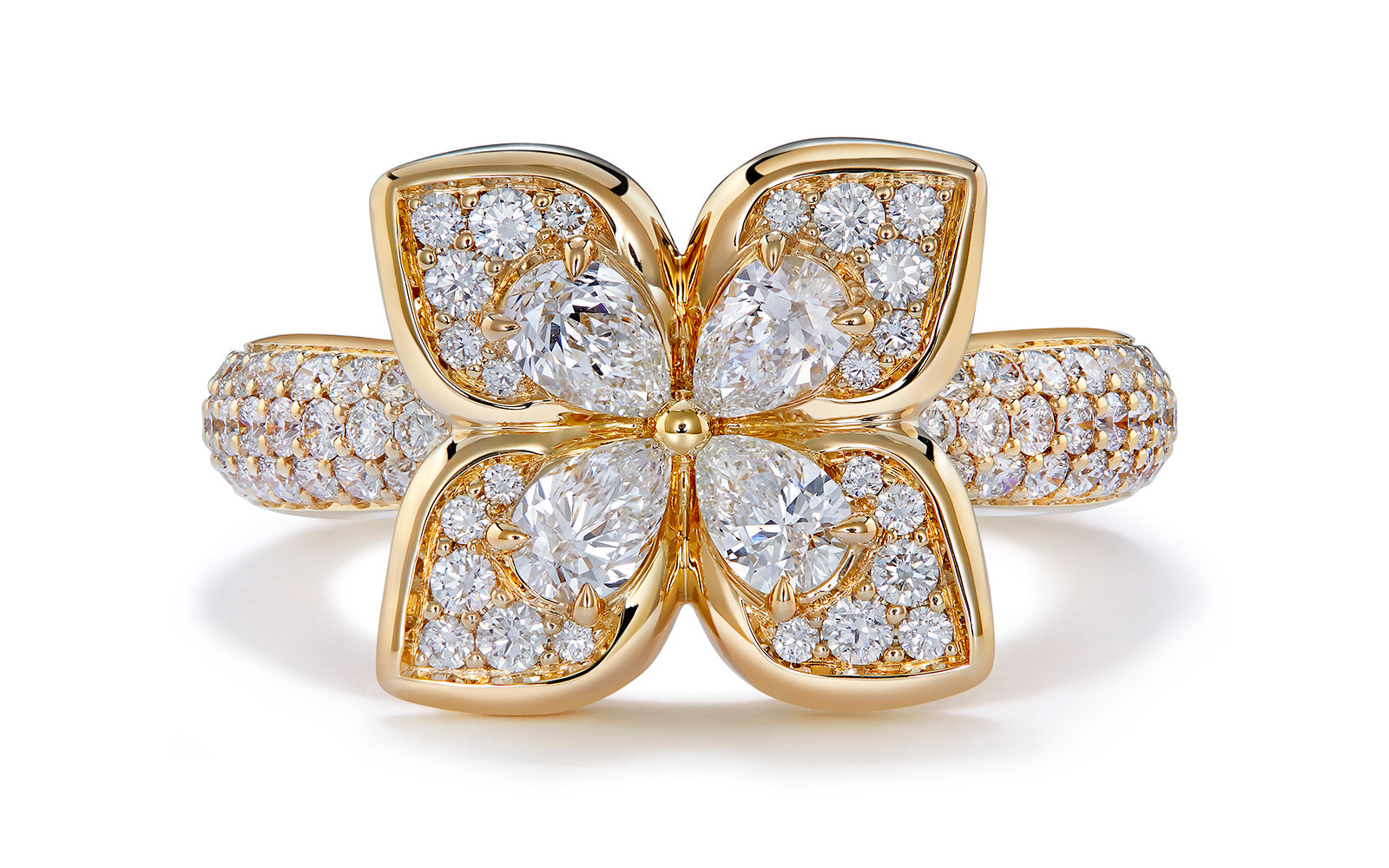 Addys 1.49ct D Flawless Diamond Ring set in 18K Yellow Gold