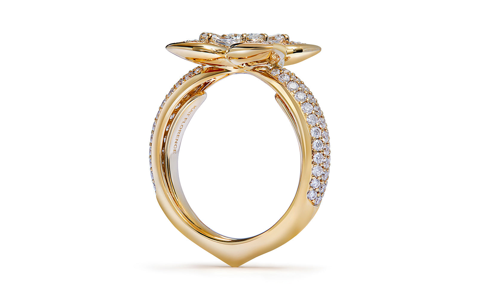 Addys 1.49ct D Flawless Diamond Ring set in 18K Yellow Gold