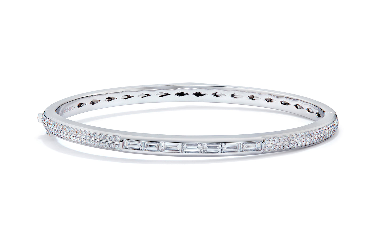 Bold 1.74ct D Flawless Diamond Bangle set in 18K White Gold