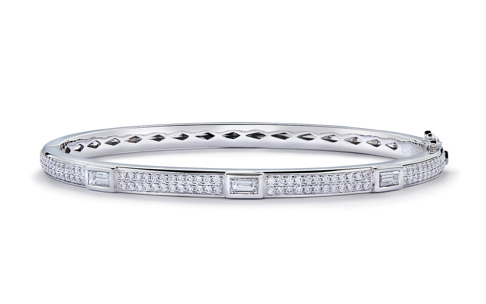 The Classic 1.30ct D Flawless Diamond Bangle set in 18K White Gold