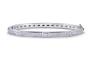 The Classic 1.30ct D Flawless Diamond Bangle set in 18K White Gold
