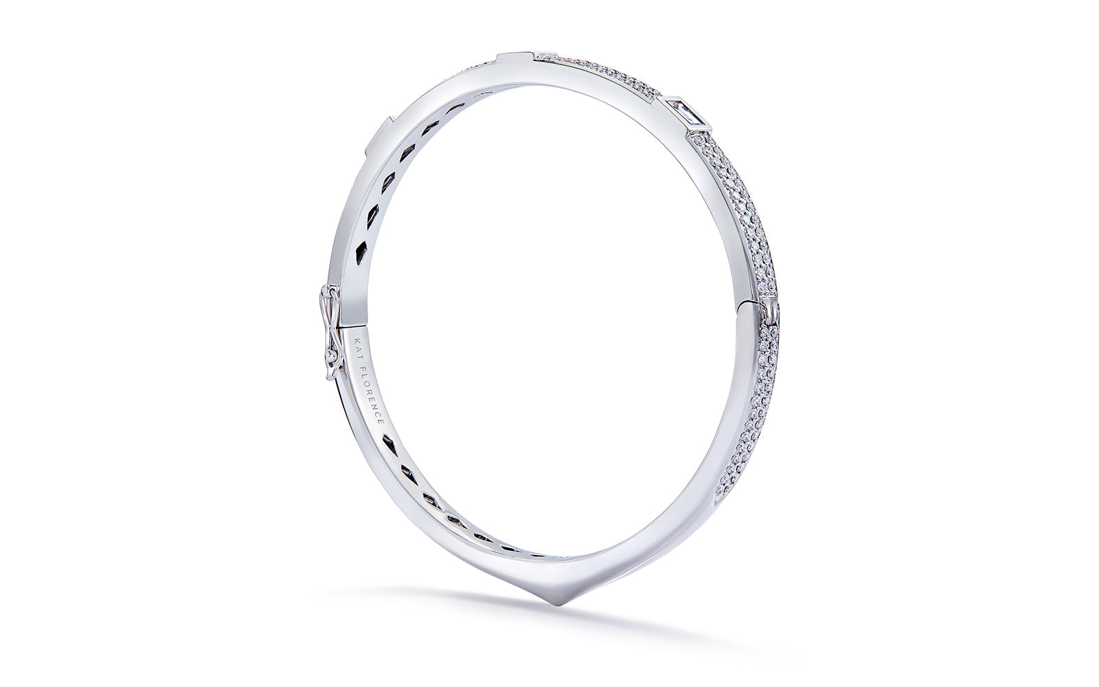 The Classic 1.30ct D Flawless Diamond Bangle set in 18K White Gold