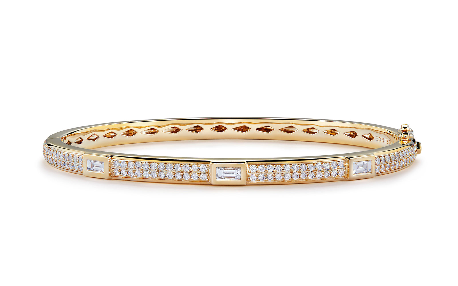 The Classic 1.59ct D Flawless Diamond Bangle set in 18K Yellow Gold