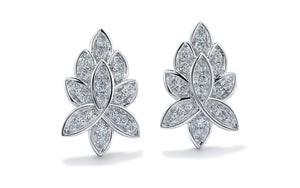 D Flawless Diamond Earrings set in 18K White Gold