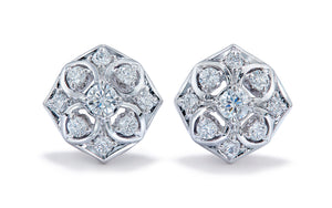 0.64ct D Flawless Diamond Earrings set in 18K White Gold
