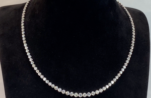 7.52ct D Flawless Diamond Necklace set in 18K White Gold
